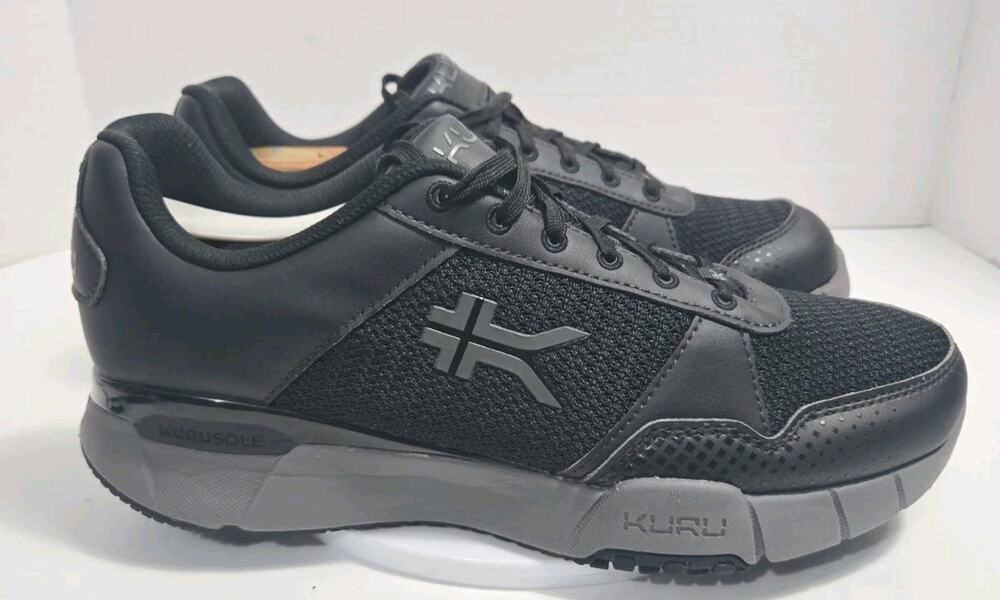 KURU Quantum 2.0 Women's Black Leather Mesh Walking Comfort Shoes Size 11 Medium